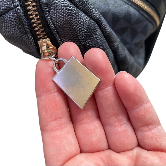 Backpack Purse with Triangle Print Preowned - Picture 8 of 9